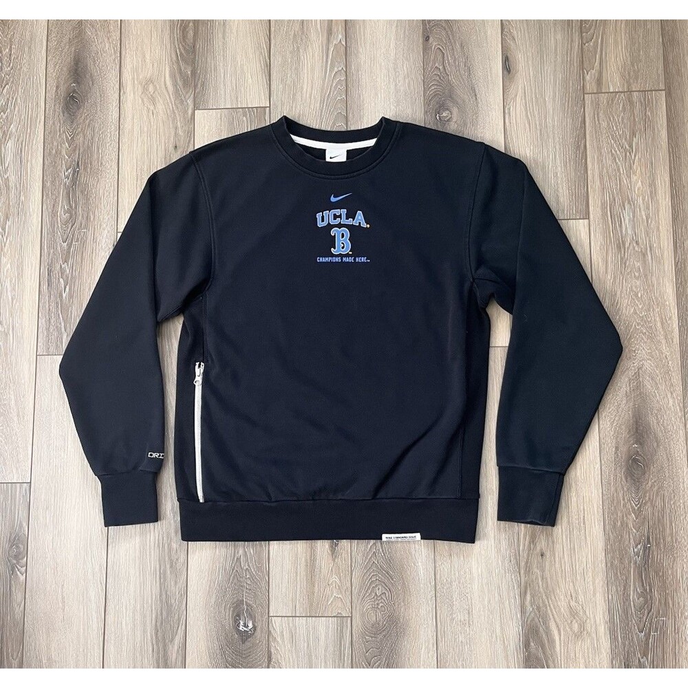 Nike Dri-Fit Standard Issue UCLA University Black Crewneck Sweatshirt Mens Sz S